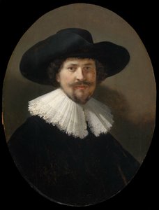 Ritratto di un uomo con un cappello a tesa larga da Rembrandt van Rijn